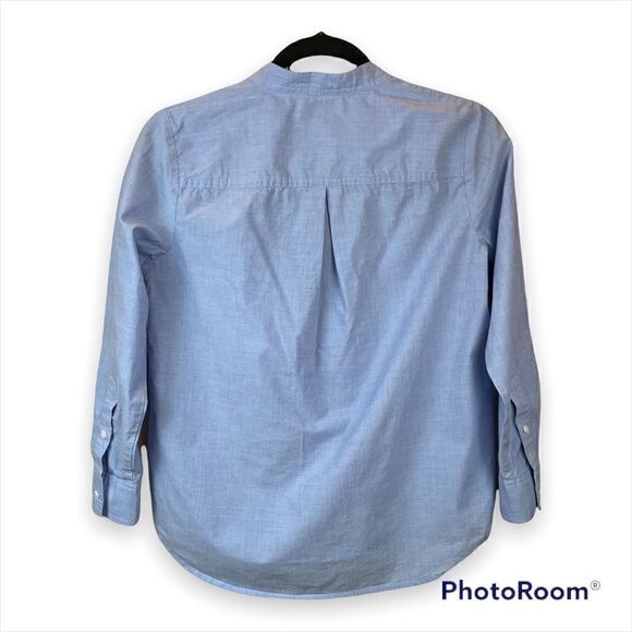 MADEWELL Lace up Shirt in Blue, size XXS - EUC - Picture 4 of 11